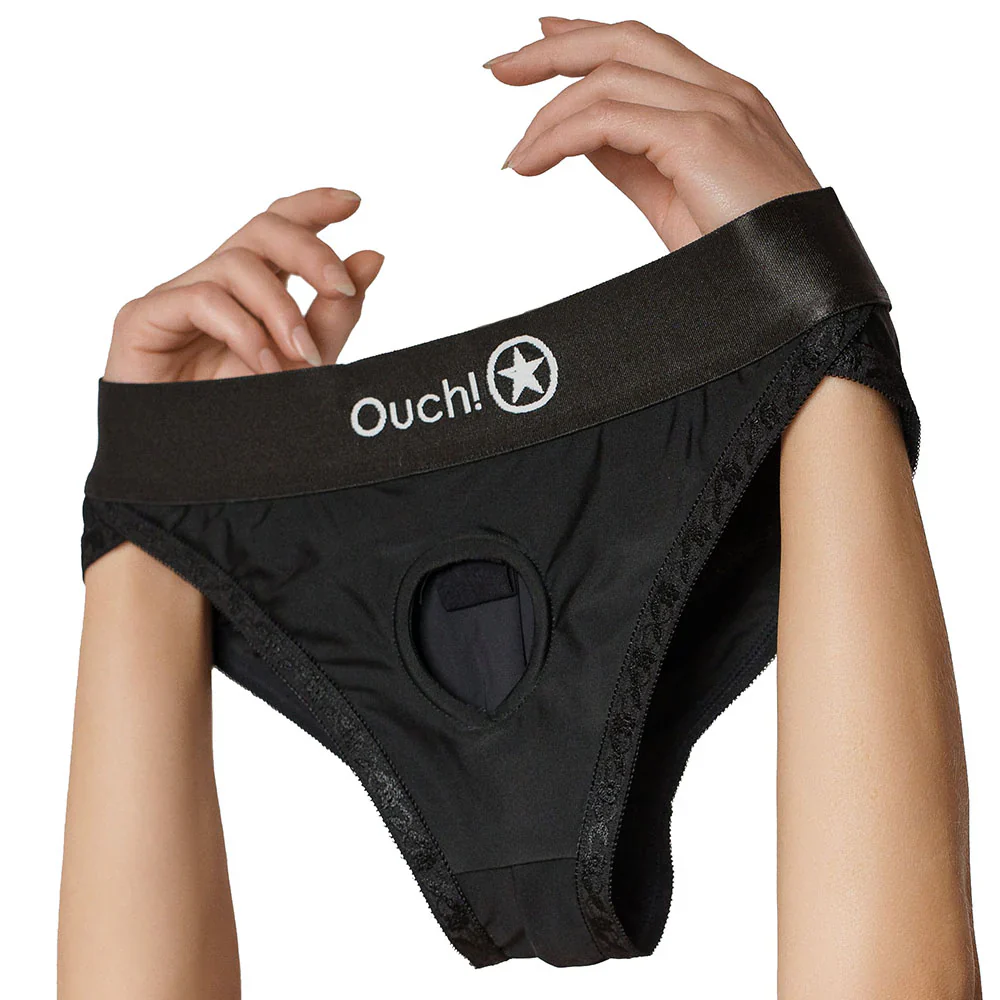 Ouch Vibrating Strap On Hipster – Black XS/S - Image 2