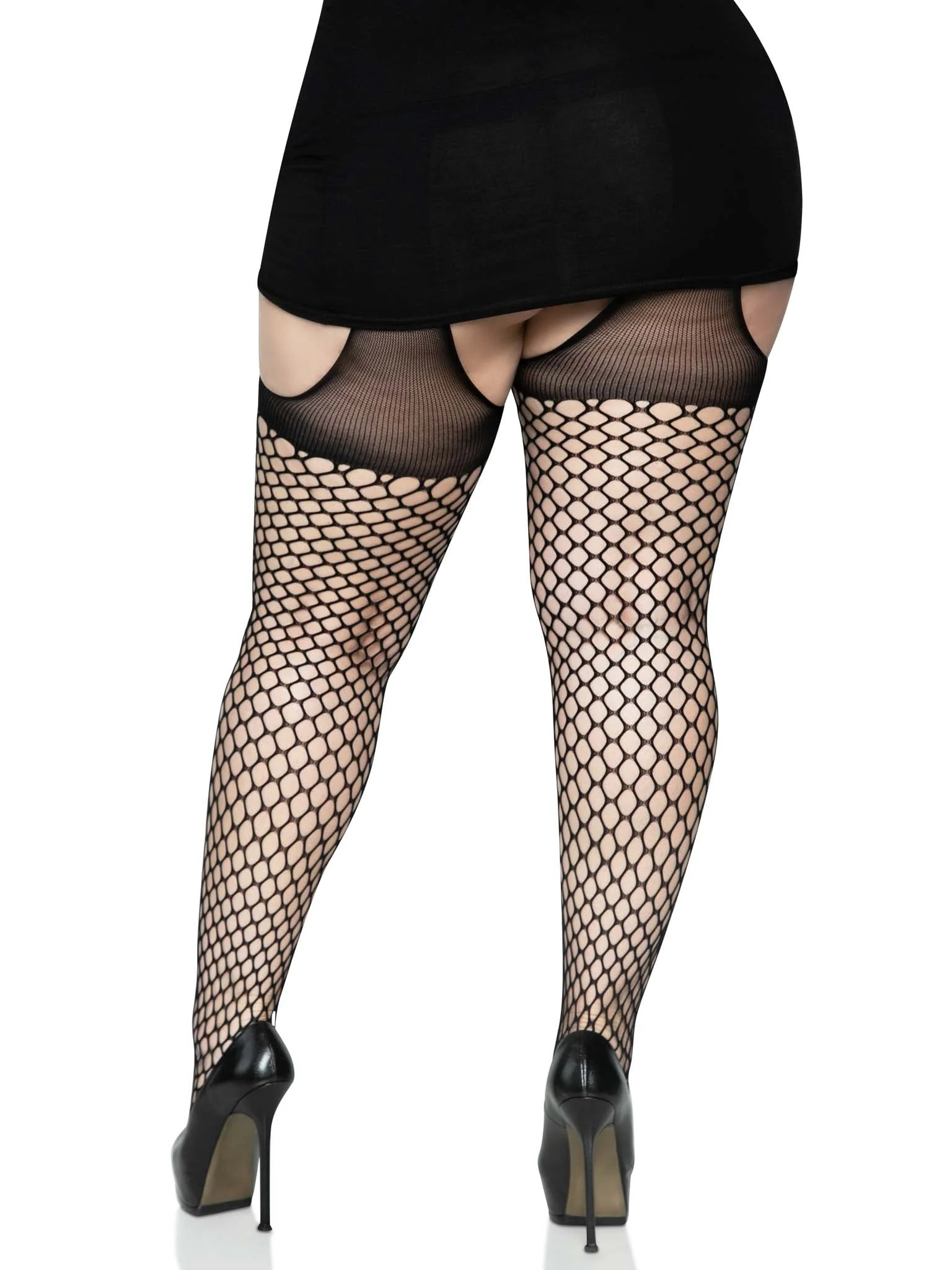 Leg Ave Oval Net Suspender Hose Queen - 1953X - Image 4