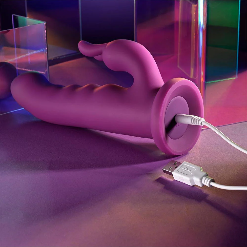 Playboy Pleasure Fluffle Rabbit Vibrator with Suction Base - Image 10