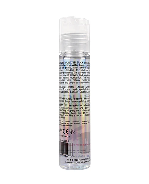 Playboy Slick Strawberry H2O Flavoured Lube 30ml - Image 2