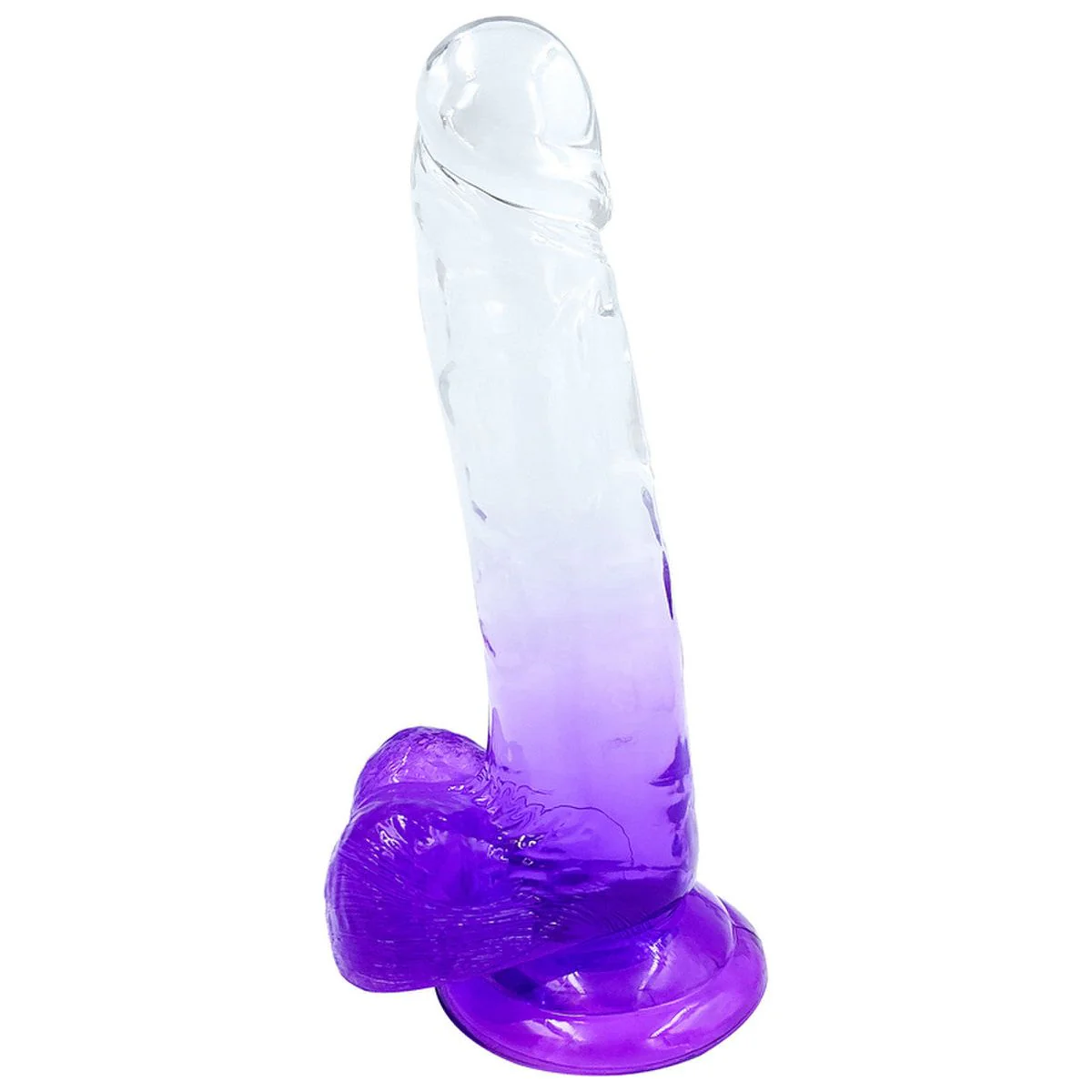 Playful Riders 8" Cock with Balls Purple - Image 2
