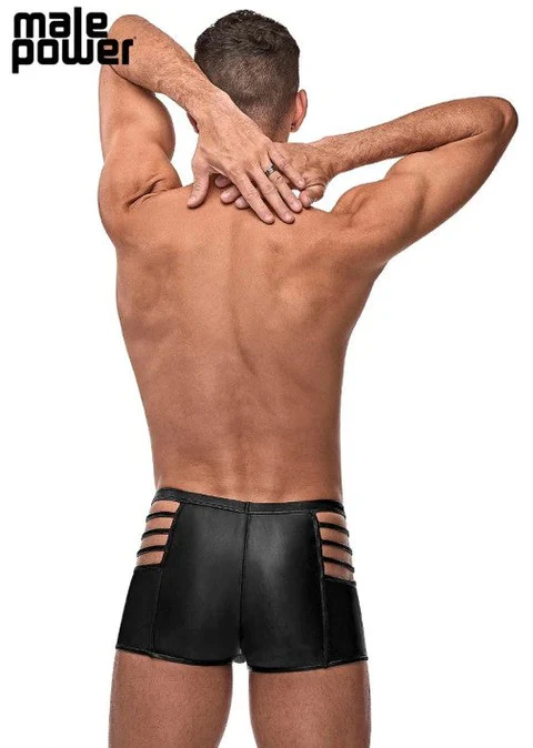 Male Power Cage Matte Black Short Black L - 121261 - Image 3