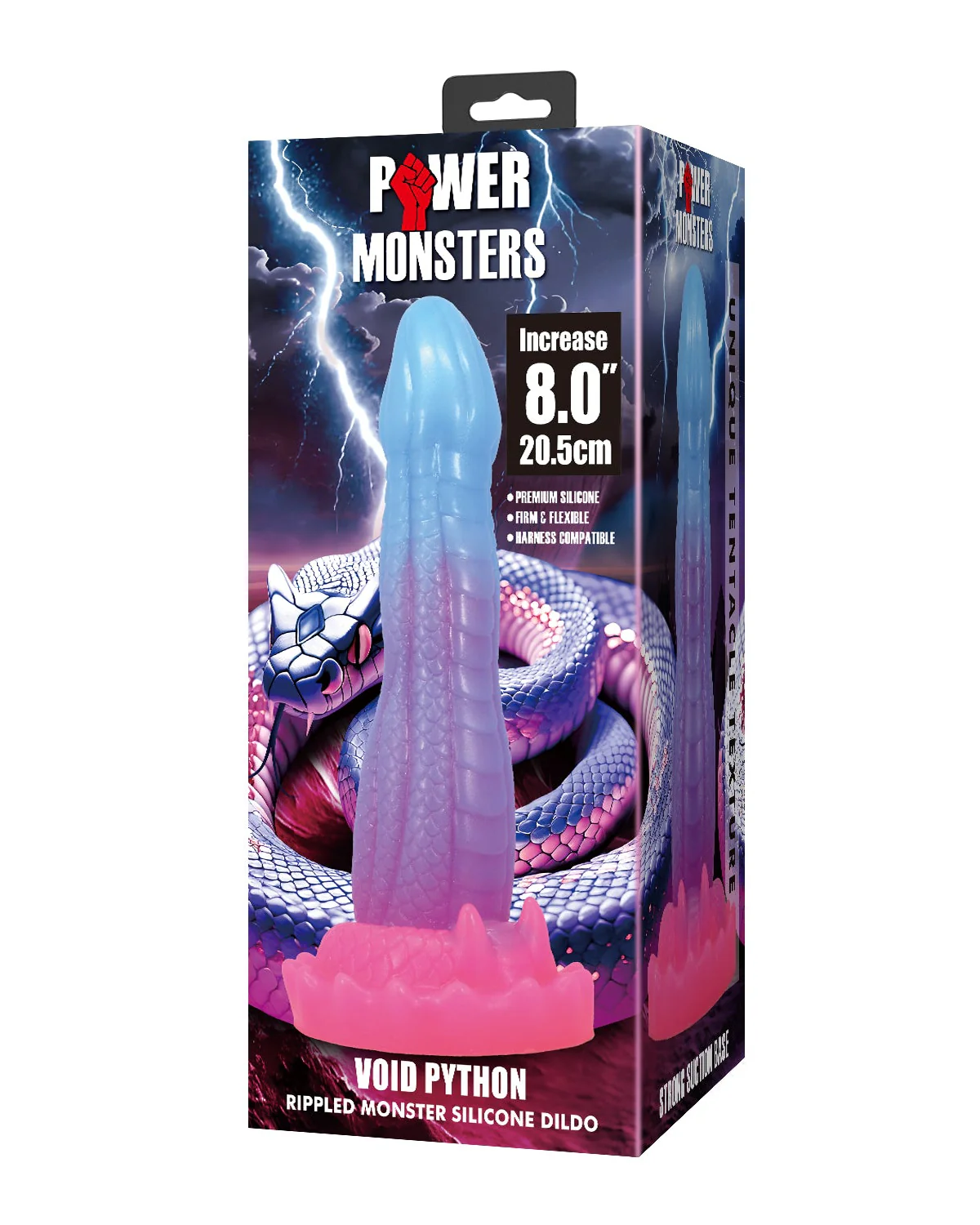 Power Monsters Void Python 8" Fantasy/Tentacle Dildo