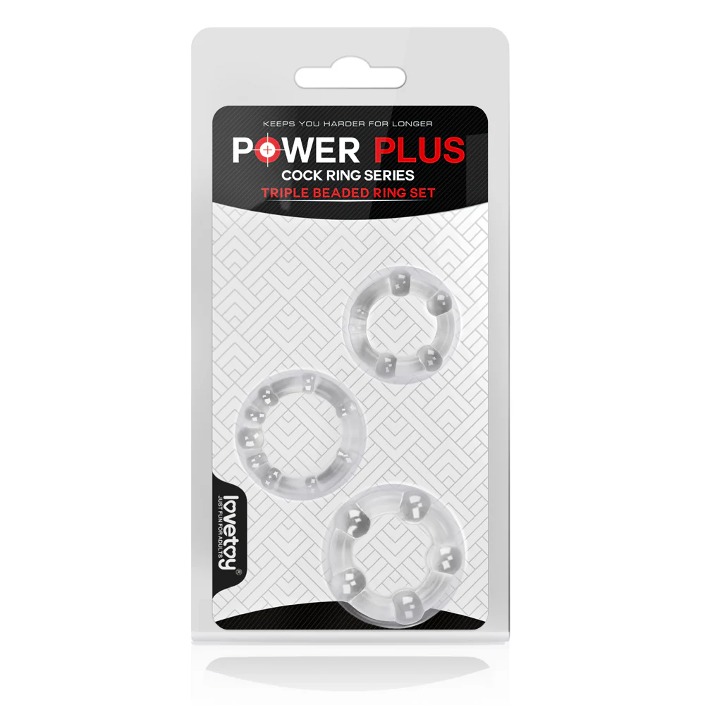 Love Toy Power Plus Rings Clear LV343002 - Image 2