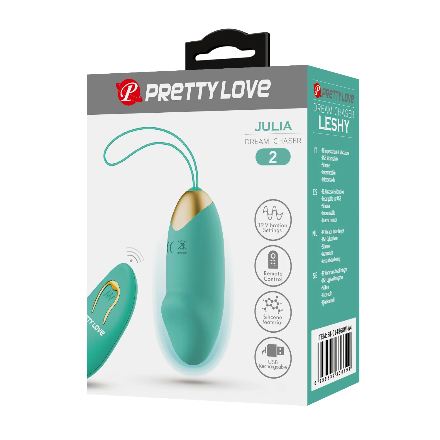 Pretty Love Julia 2 Egg Vibrator Teal BI-014362W-4A4 - Image 3
