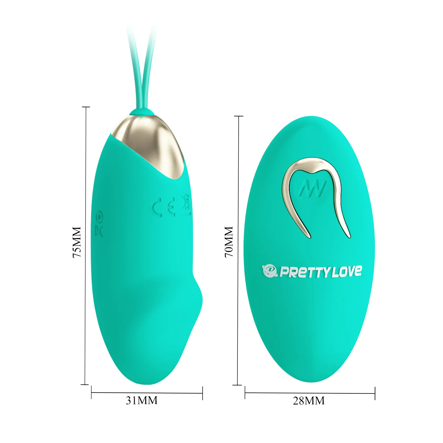 Pretty Love Julia 2 Egg Vibrator Teal BI-014362W-4A4 - Image 7