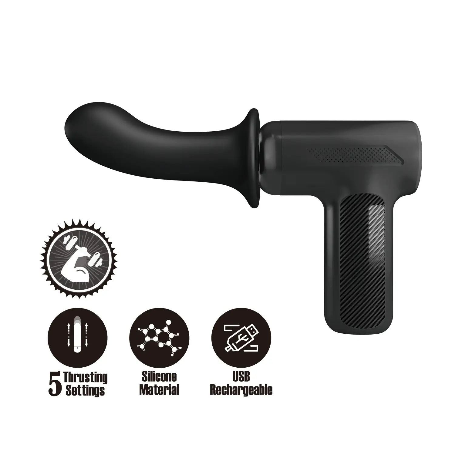 Pretty Love Massage Gun Black BW-055029 - Image 3