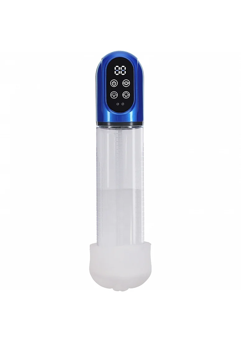 Pumped Engage Penis Pump Metallic Blue - Image 2