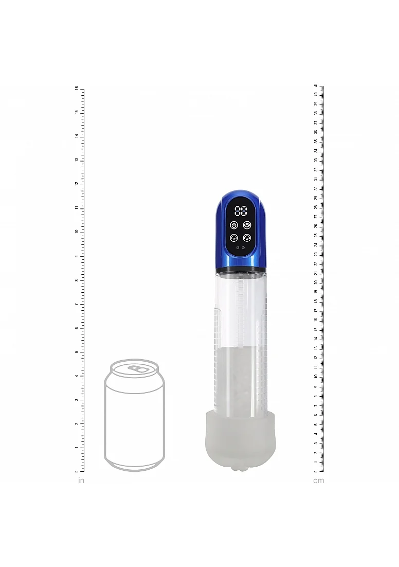 Pumped Engage Penis Pump Metallic Blue - Image 5