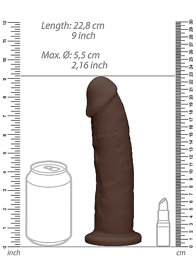 Realrock Dildo 9" Brown - Image 5