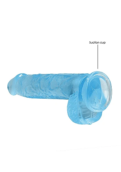 Realrock Dildo with Balls 6" Blue - Image 3