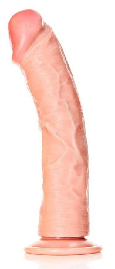Realrock 10" Curved Dildo Flesh - Image 4