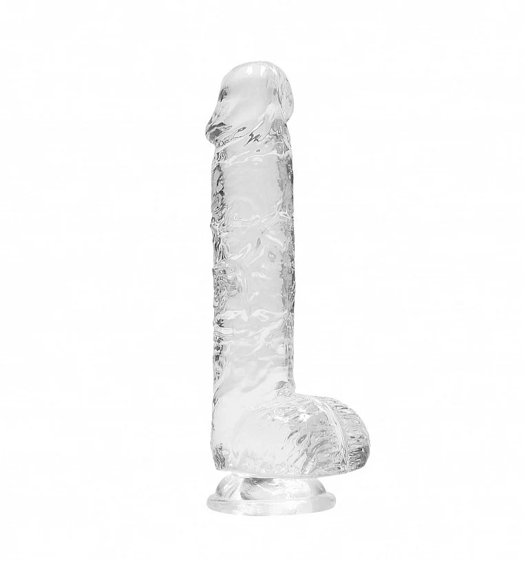 Realrock 6" Clear Dildo with Balls - Image 2