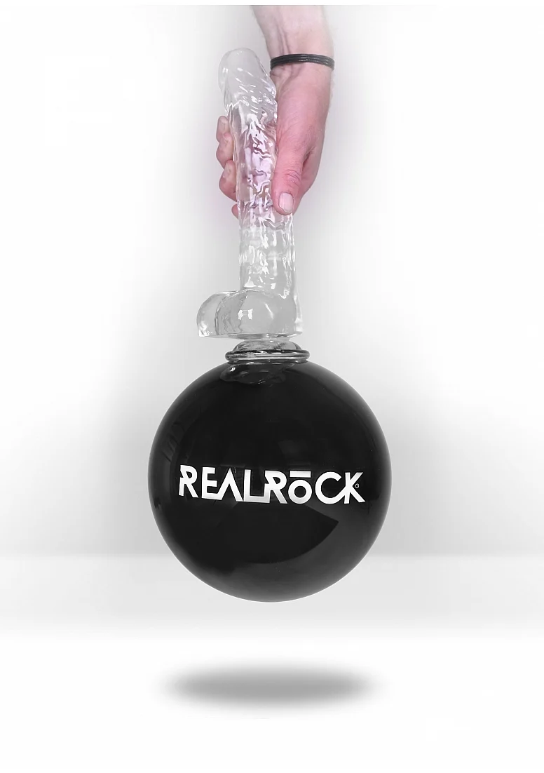 Realrock 7" Clear Dildo with Balls - Image 7