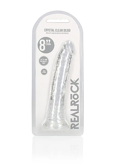 Realrock 8" Slim Dildo Clear - Image 2