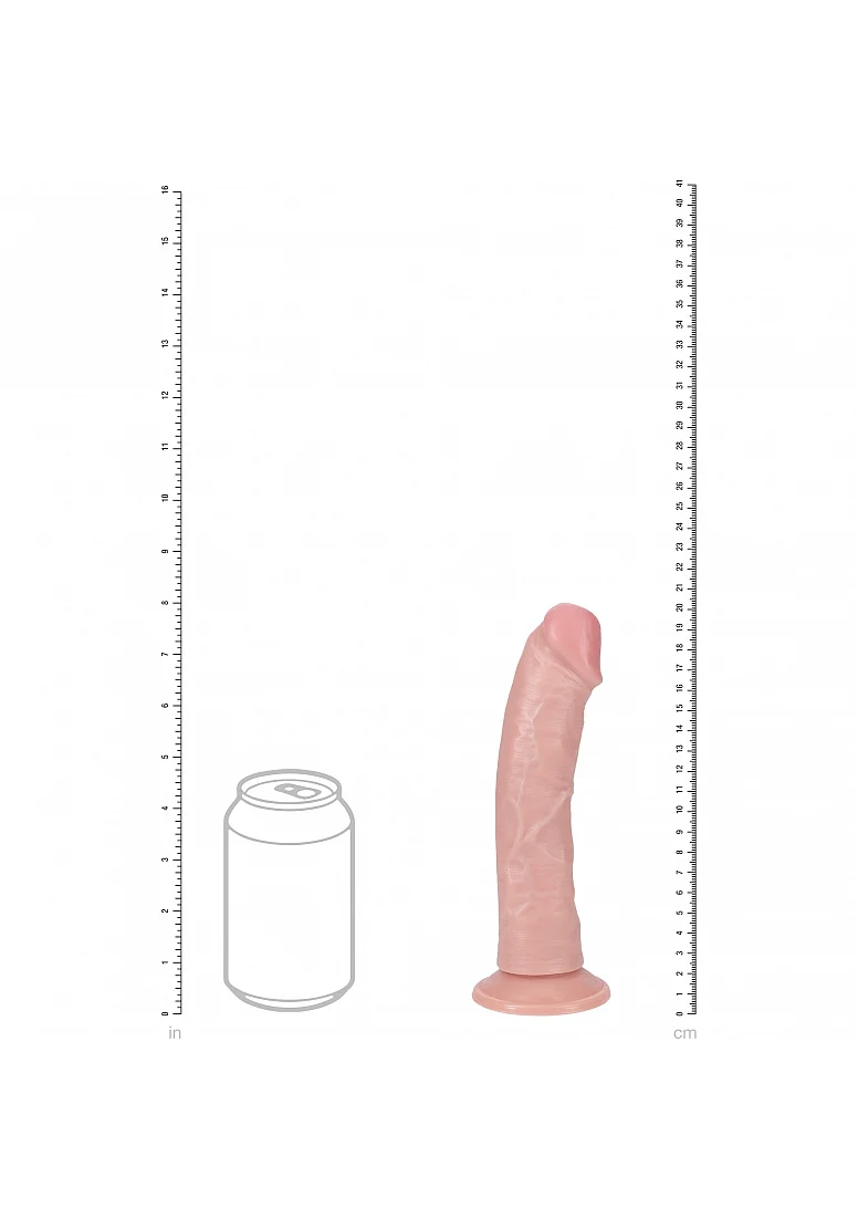 Realrock 8" Vibrating and Rotating Cock - Regular Curved - Flesh - Image 4
