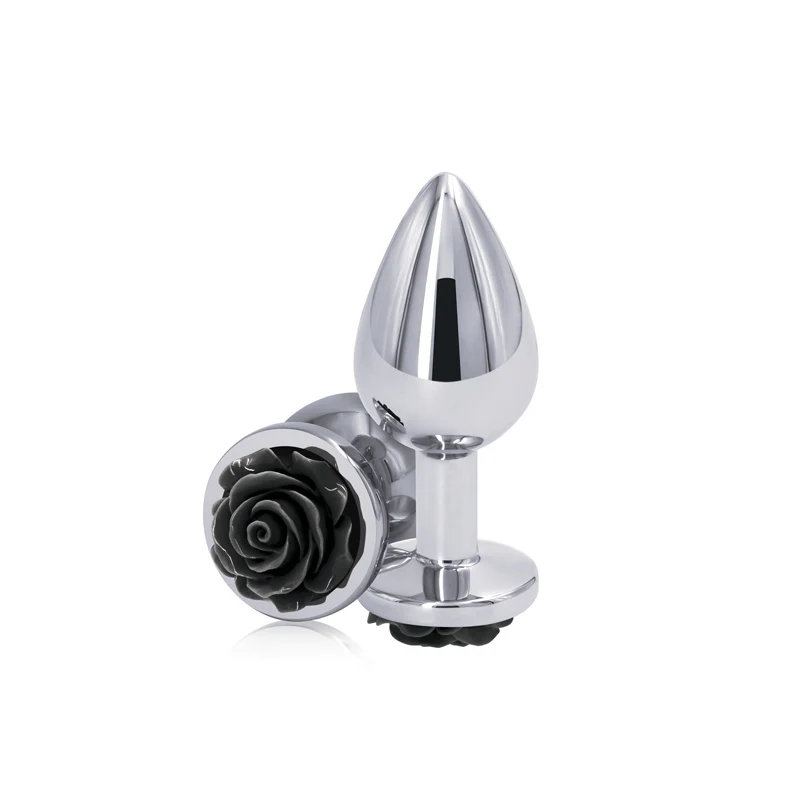 Rear Assets Rose Butt Plug Black