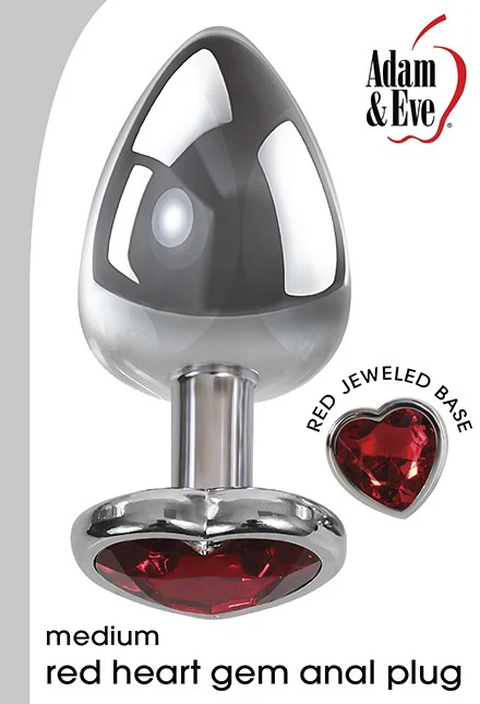 Adam & Eve Red Heart Anal Plug Medium - Image 2
