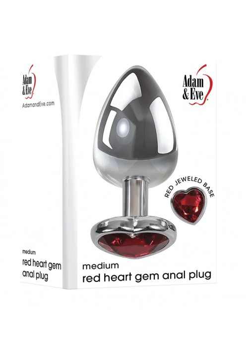 Adam & Eve Red Heart Anal Plug Medium - Image 4