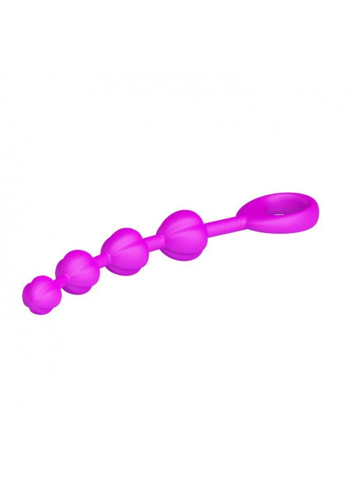 Pretty Love Rippled Silicone Anal Beads - Image 3