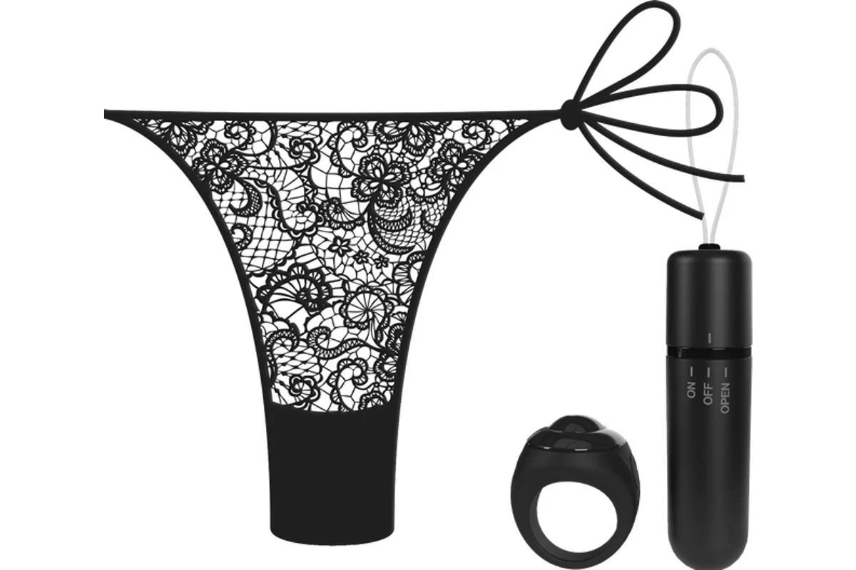 Screaming O Vibrating Panty Set Black - Image 2