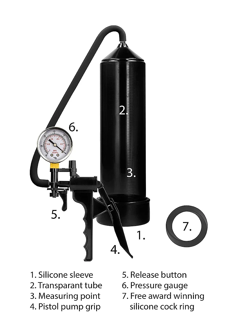 Pumped Elite Beginners Pump with PSI Gage - Black - Image 4