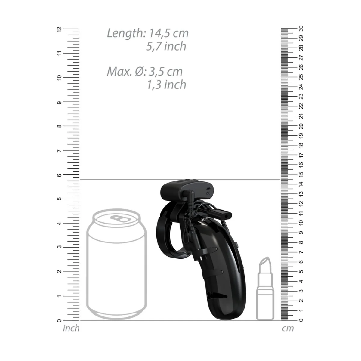Mancage Model 22 Electro Rechargeable 4.5" Chastity Cage - Image 5