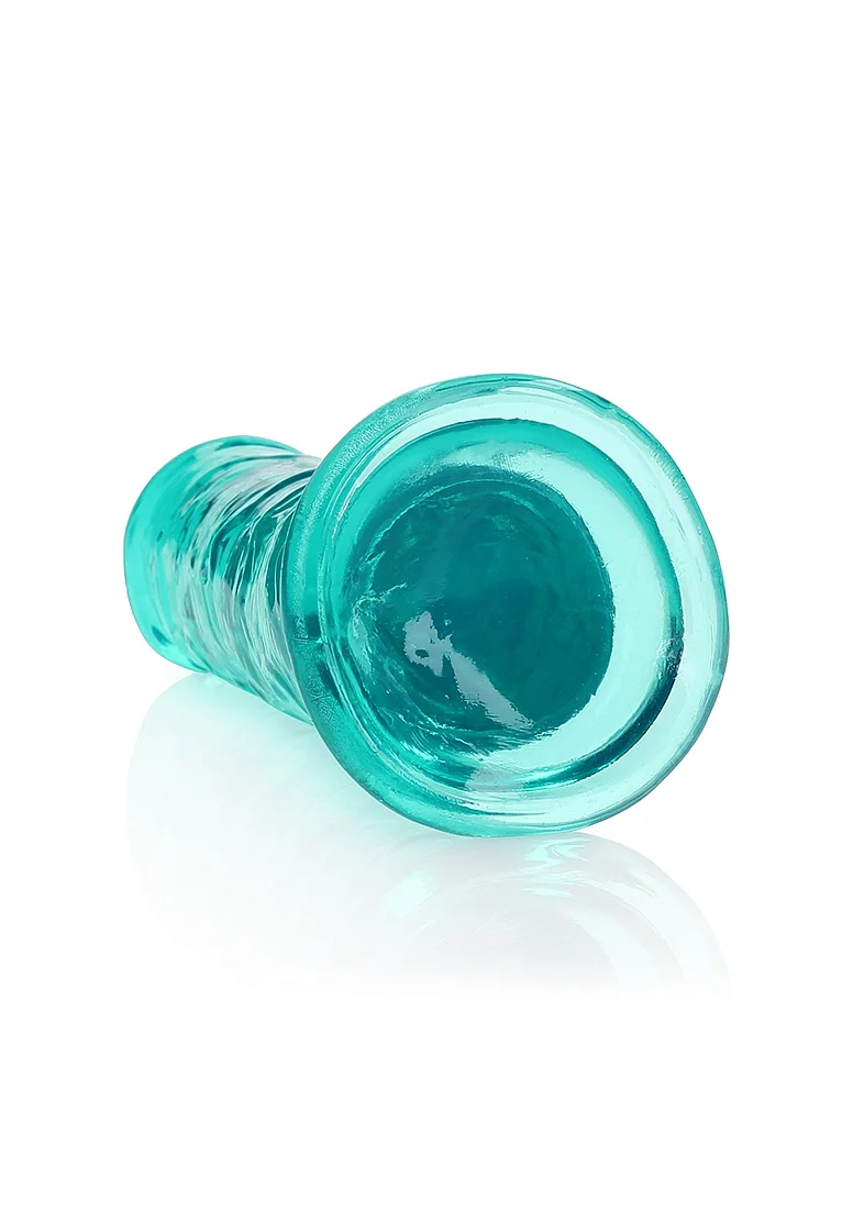 Realrock 8" Clear Dildo Turquoise - Image 4