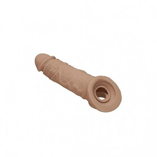 Realrock 8" Penis Sleeve Tan - Image 5