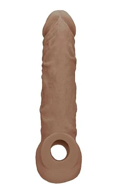Realrock 8" Penis Sleeve Tan - Image 8