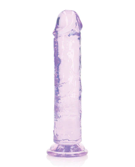 Realrock Clear Purple Dildo 8" - Image 3