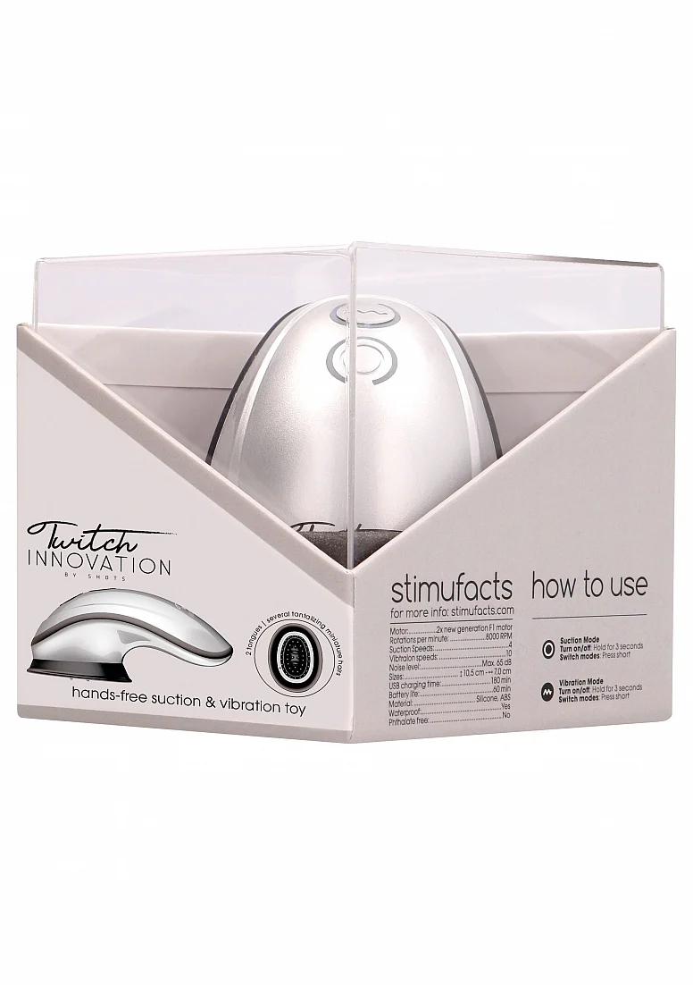 Shots Twitch Innovation Clitoral Stimulator Silver - Image 16