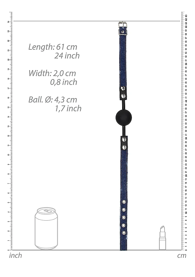 Ouch Silicone Ball Gag Blue - Image 5