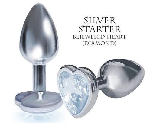 Silver Starter Plug Hearts Clear - Image 2