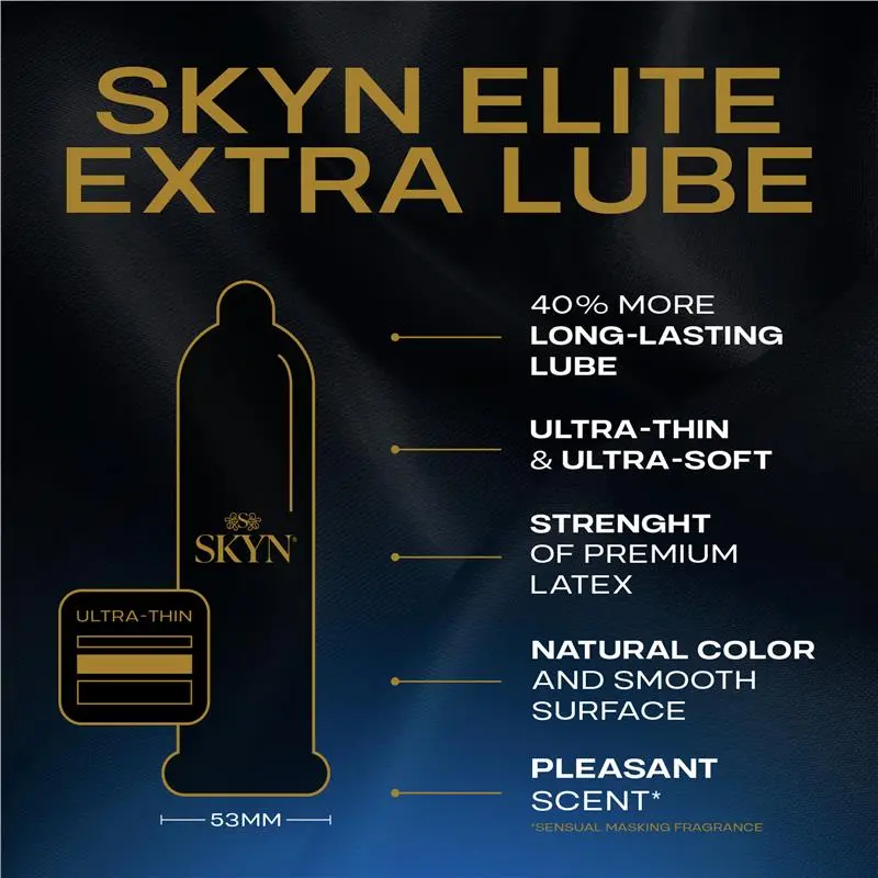 Skyn Elite Extra Lube Condoms 10 Pack - Image 3