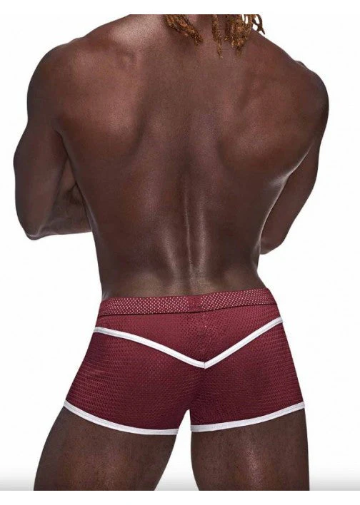 Male Power Sport Mesh Sport Mini Short Burgundy S - 142273 - Image 2