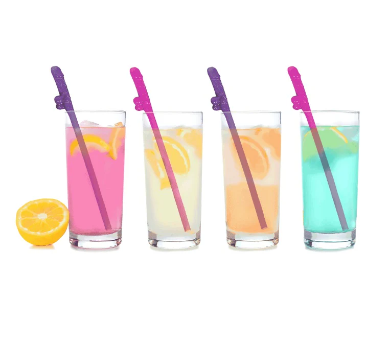 Super Fun Penis Party Straws Pink/purple - Image 2