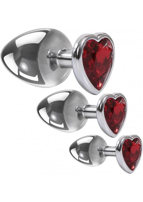 Adam & Eve Three Hearts Gem Anal Plug Set - Image 2