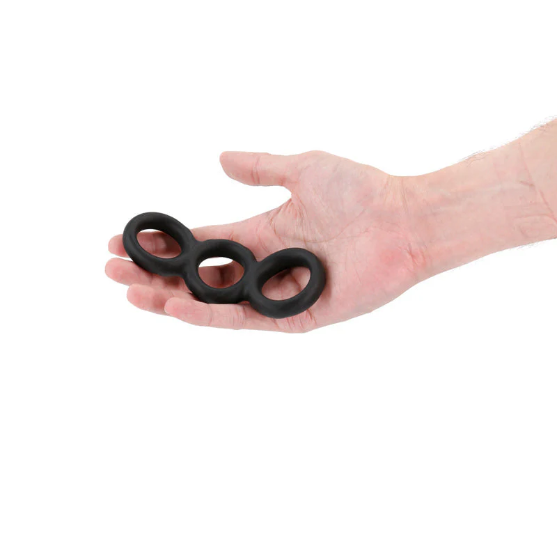 Renegade Threefold Cockrings Black - Image 2