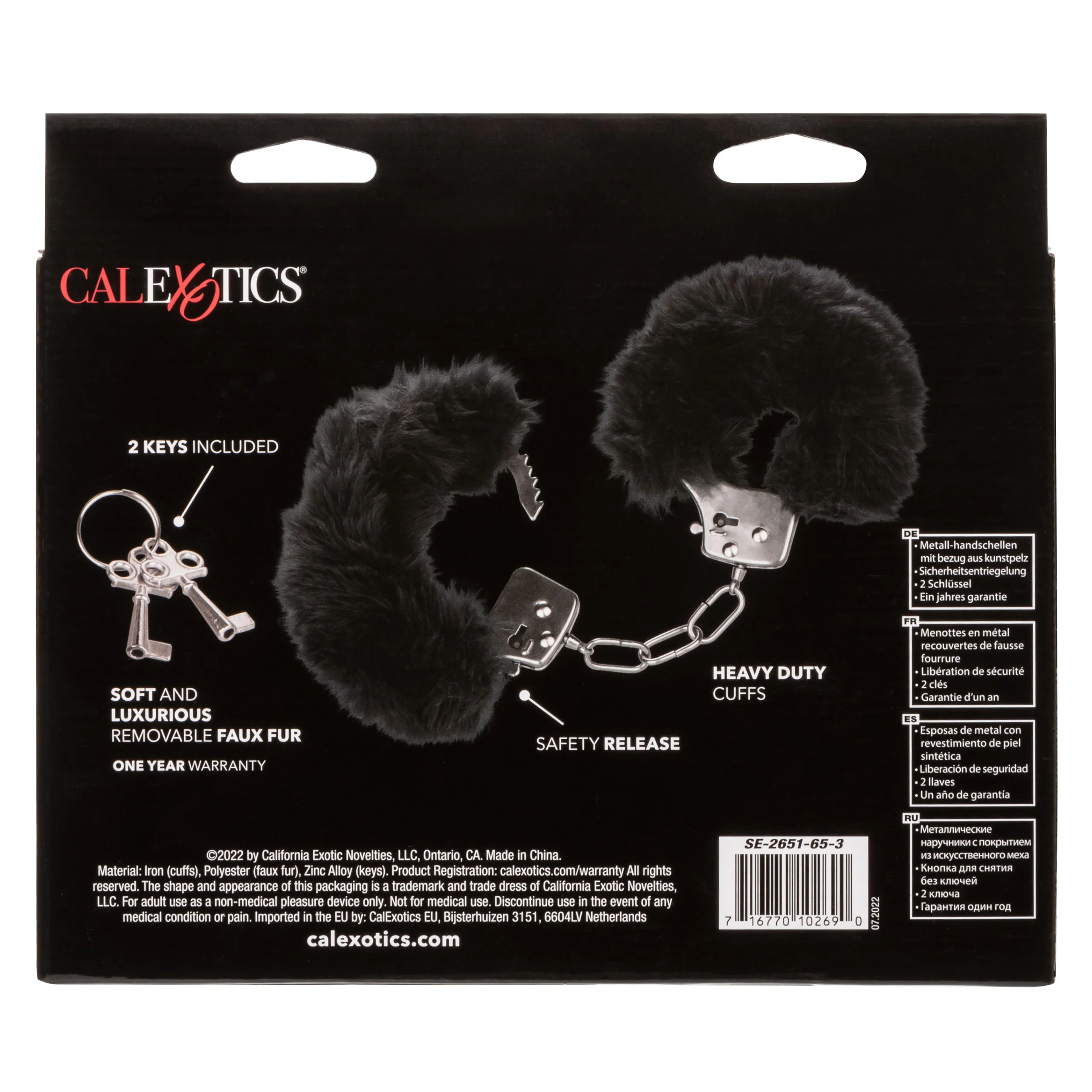 Ultra Fluffy Furry Cuffs - Black - Image 4