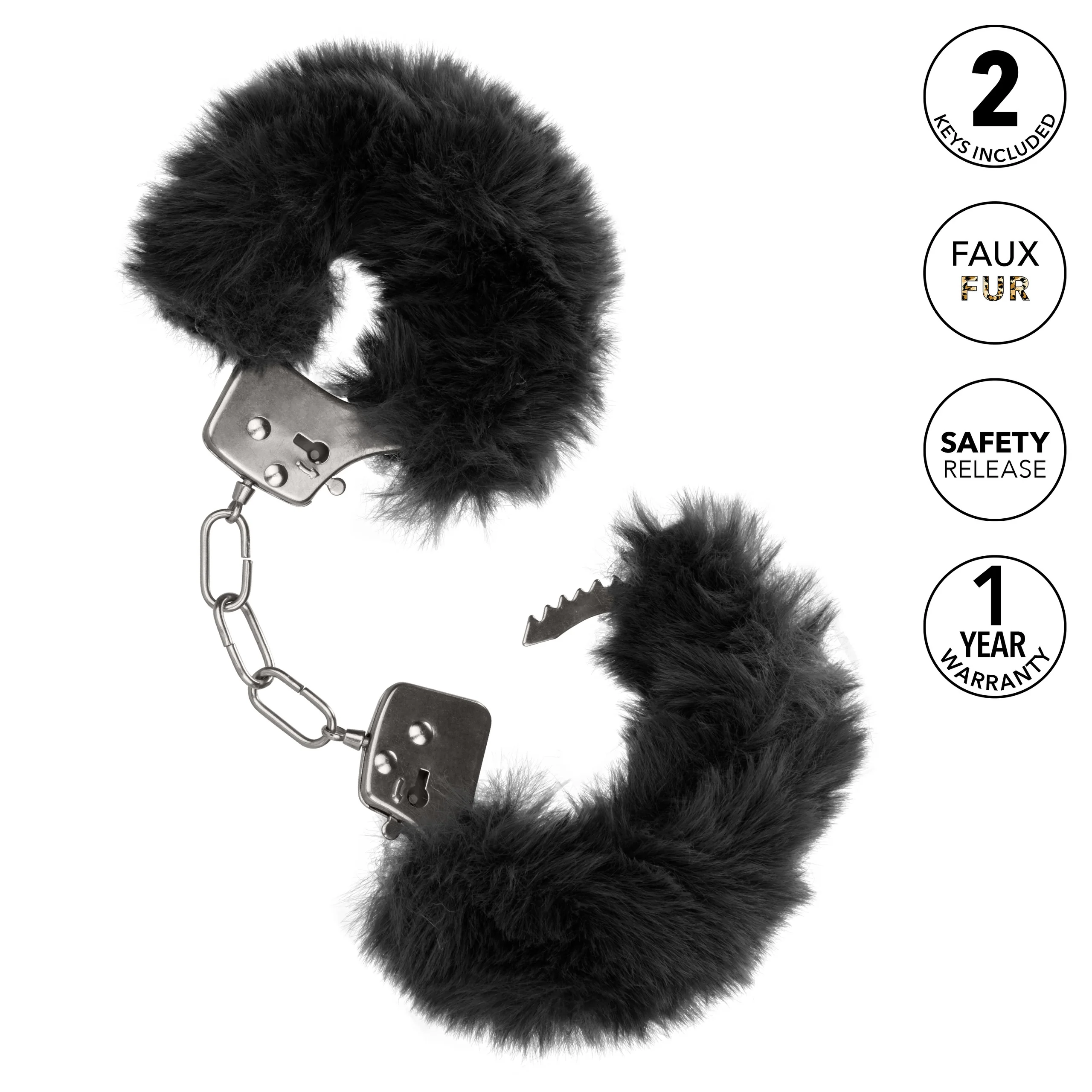 Ultra Fluffy Furry Cuffs - Black - Image 6