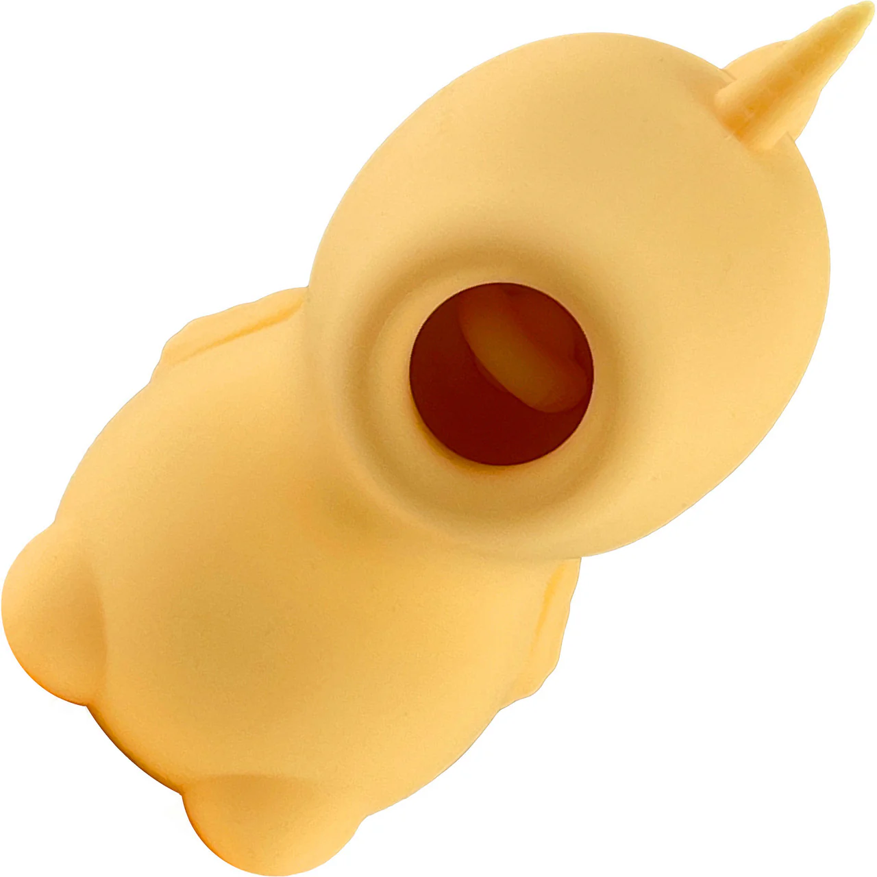 Unihorn Bean Blossom Flicking Silicone Clitoral Vibrator Yellow - Image 9
