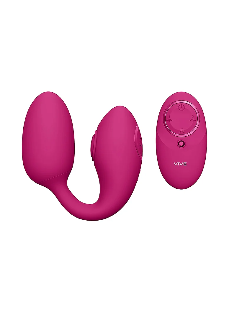 Vive Aika Rechargeable Pulse-Wave & Vibrating Silicone Egg - Pink - Image 2