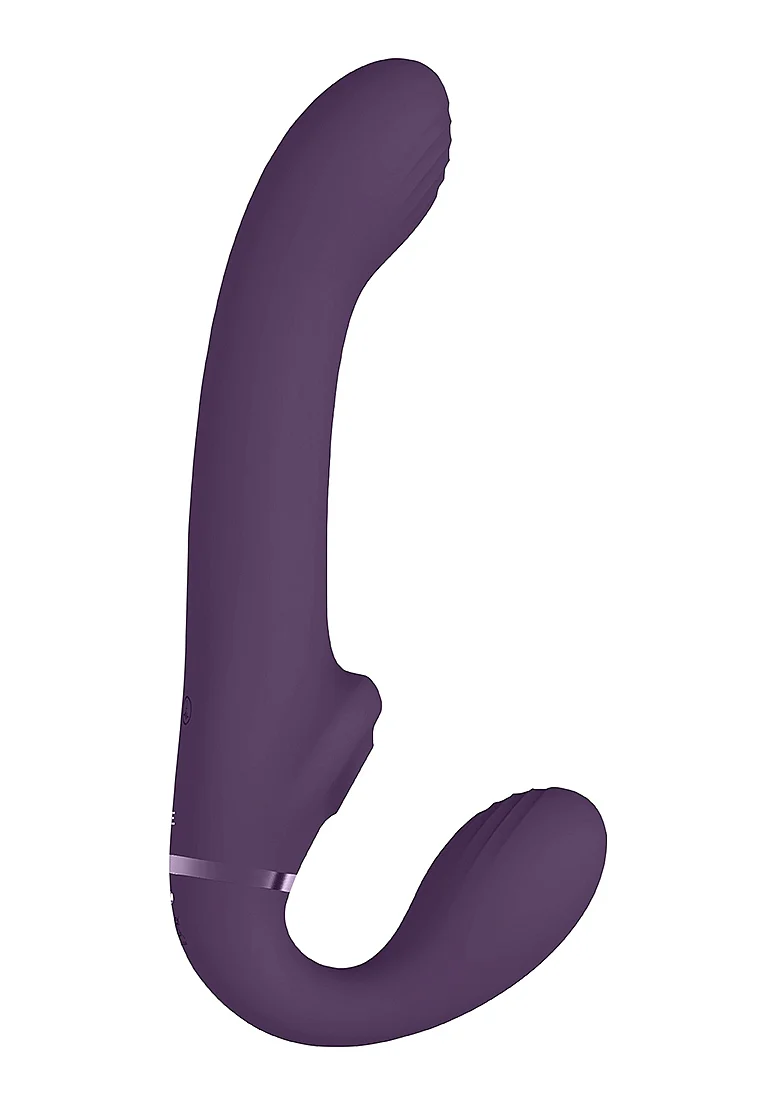 Vive Ai Dual Pulse-Wave & Airwave Strapless Strapon - Purple - Image 4