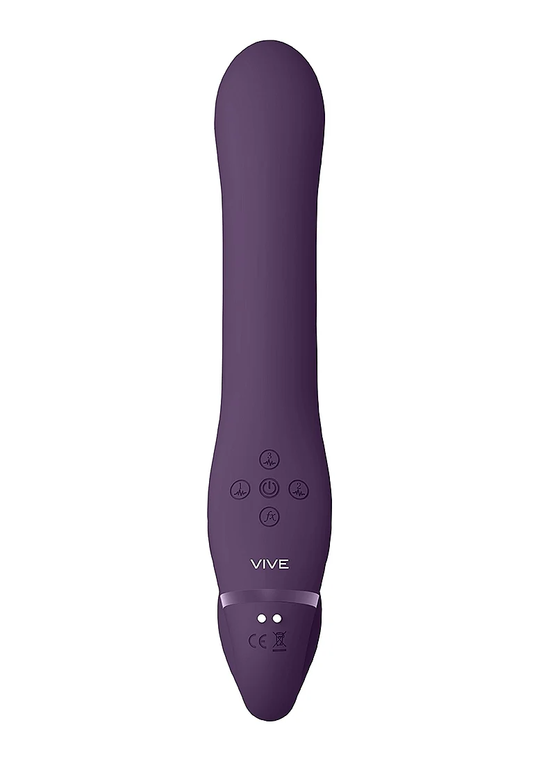 Vive Ai Dual Pulse-Wave & Airwave Strapless Strapon - Purple - Image 5