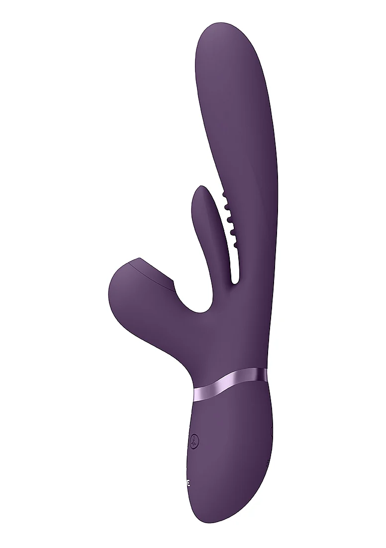Vive Ena Thrusting G-Spot Flapper Air Wave Clit Stimulator - Purple - Image 2