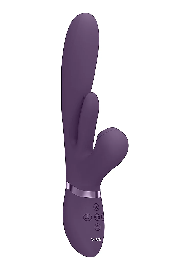 Vive Ena Thrusting G-Spot Flapper Air Wave Clit Stimulator - Purple - Image 3