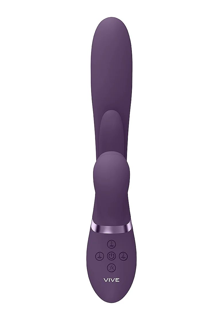 Vive Ena Thrusting G-Spot Flapper Air Wave Clit Stimulator - Purple - Image 4