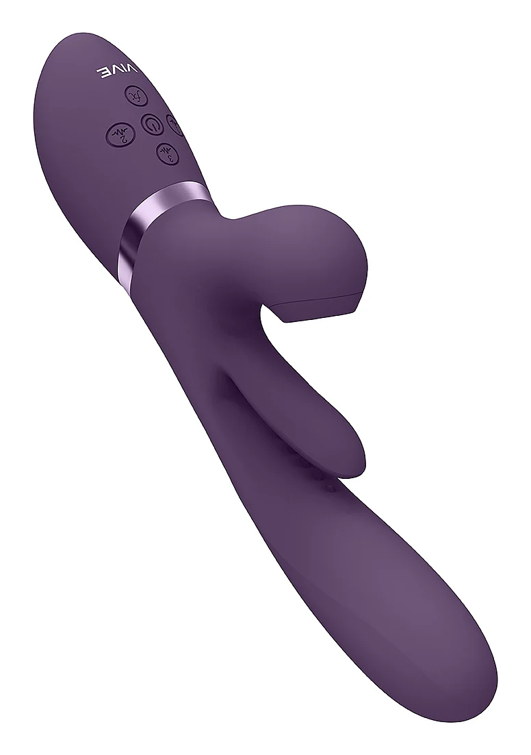 Vive Ena Thrusting G-Spot Flapper Air Wave Clit Stimulator - Purple - Image 5