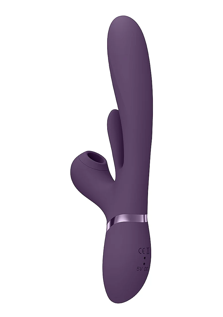 Vive Ena Thrusting G-Spot Flapper Air Wave Clit Stimulator - Purple - Image 6